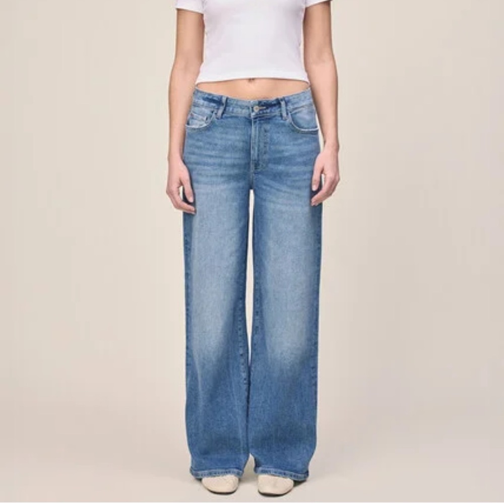 Warp + Weft Light Blue Flare Jeans